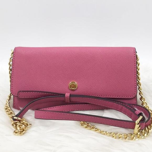 Michael Kors Jet Set Travel Wallet on Chain New With Tag Light Pink